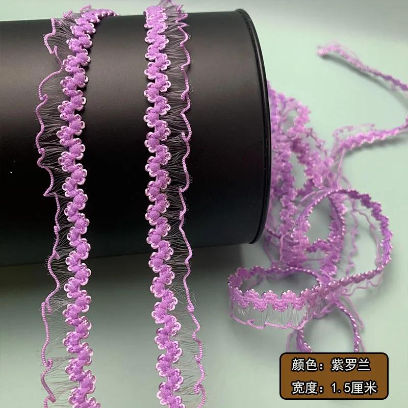 20meters/lot Elastic Colored Lace Organza Ribbon DIY Clothing Curtains Handmade Crafts Accessories Festival Gift Packaging