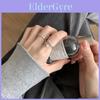 Bague Géométrique Tendance Réglable Pour Femmes Design Élégant Minimaliste en Cuivre