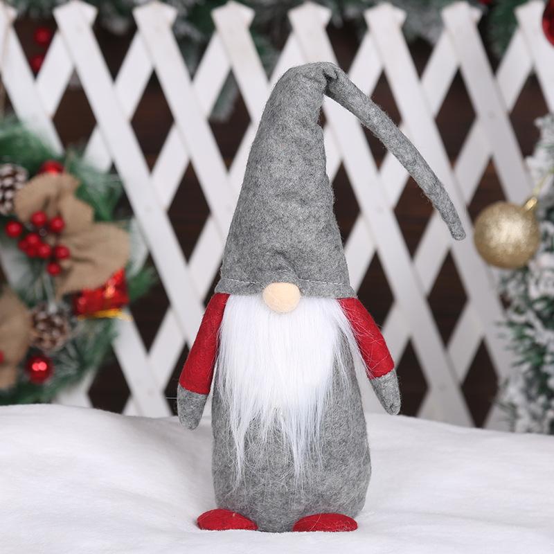 New Christmas Decorations Faceless Old Man Christmas Faceless Doll Window Decorations European and American Santa Claus Decorations