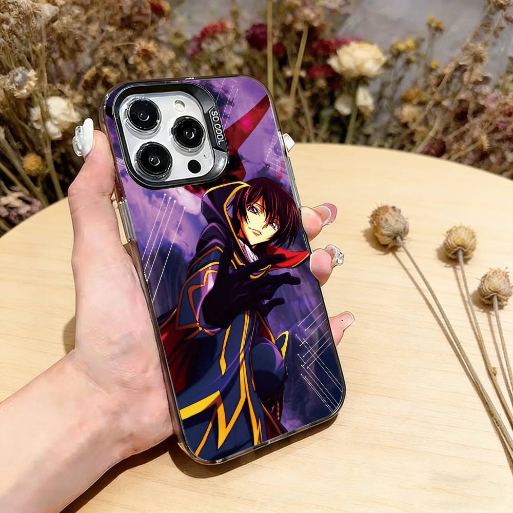 

Anime CODE GEASS Lelouch Rebellion Phone Case For iPhone 17,16,15,14,13,12,11 Plus,Pro Max,XS,Colorful Silver Black Cover iPhone14