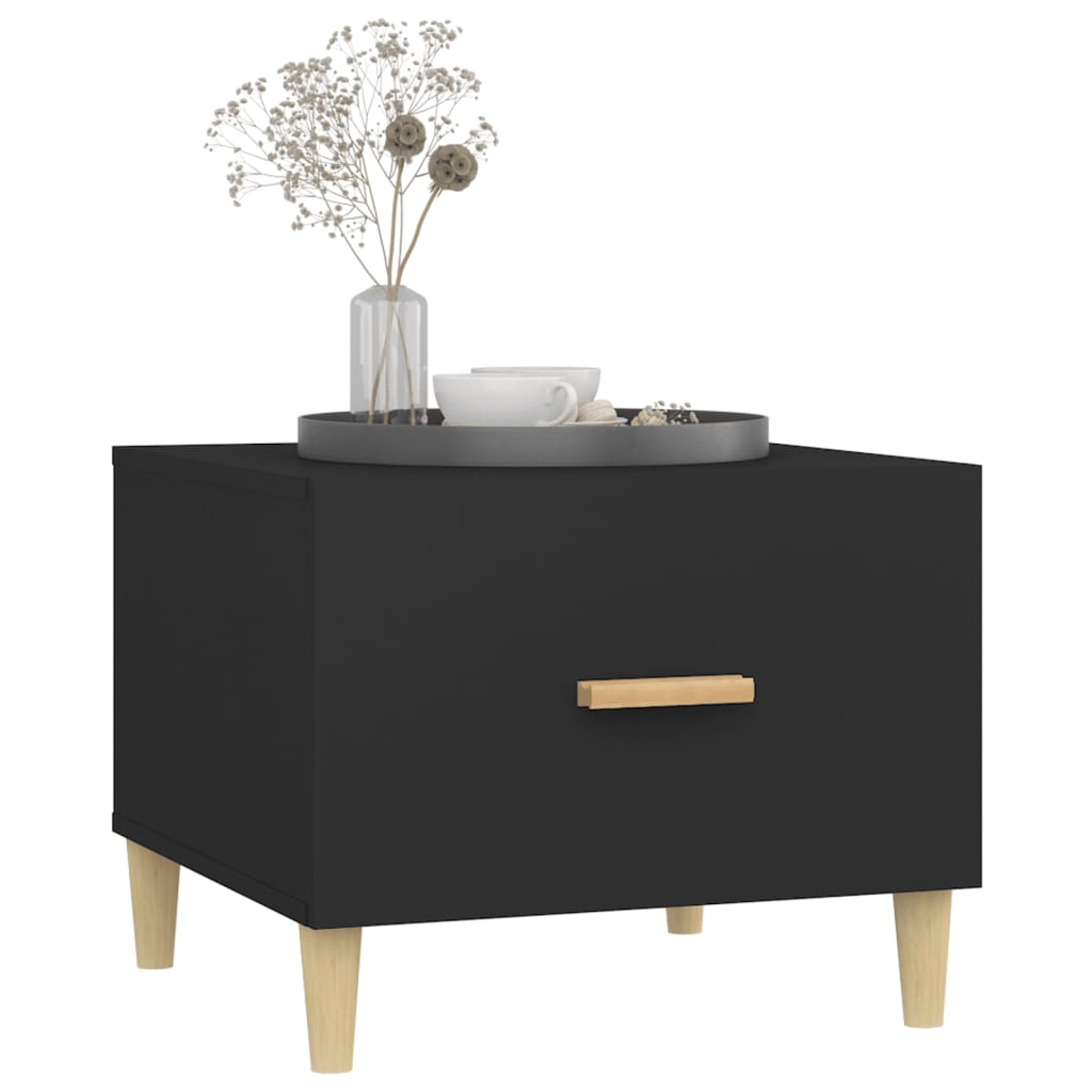 Coffee Table Black 50 X 50 X 40 Cm Particleboard