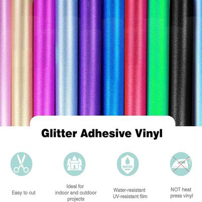 1 Roll Thermal Transfer Film Glitter Self-Adhesive PVC Exquisite Adhesive Vinyl Sheets for DIY