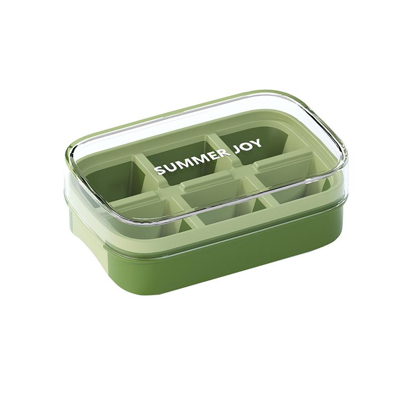 6 Grids Ice Cube Tray with Lid Mini Ice Cube Mold Easy-Release Ice Mould with Removeable Lid Ice Making Mold DIY Ice Cube Tray
