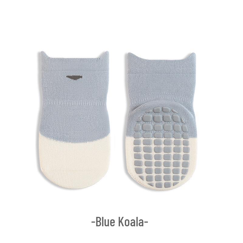 

Нескользящие Изолирующие Детские Носки - Резиновая Подошва, Бесшовные Хлопковые Носки до середины икры для Учебы Ходьбе M 1-3 years