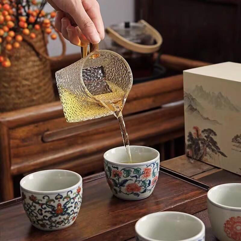 Retro Blue And White Teacup Single Cup Ceramic Kung Fu Tea Set Jingdezhen Tea Cup Tea Master Cup Personal Cup