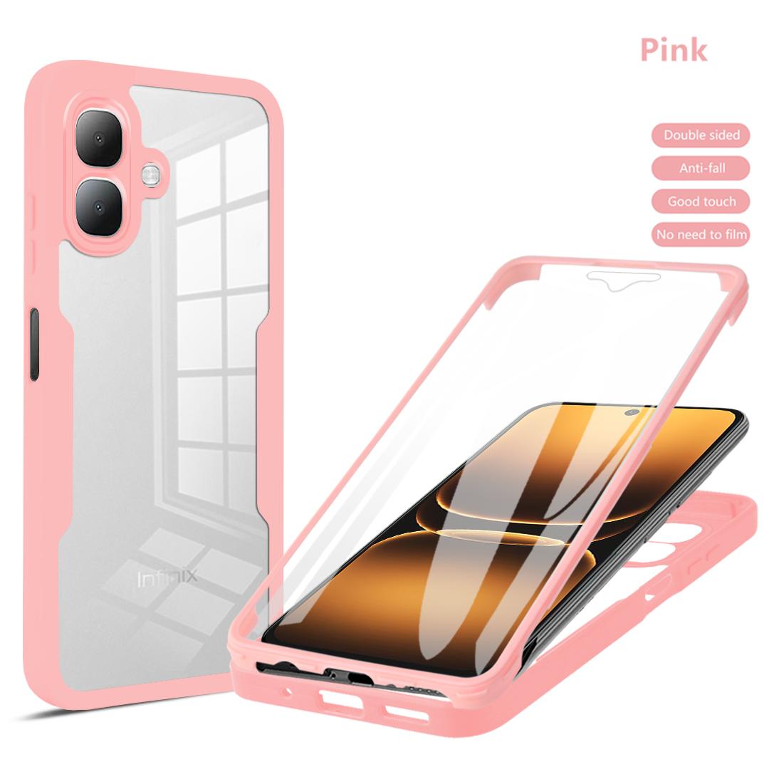 

Full Body Protection Shockproof Case for Infinix Smart 20 4G Protective Cover Screen Protector Fundas Coque Infinix Smart 20 розовый