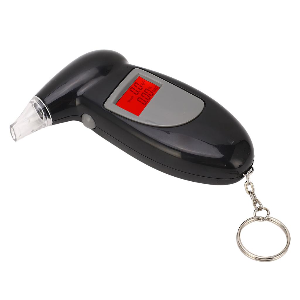 Alcohol Tester Portable Professional Grade Accuracy Audible Alert Digital Detector Breath Analyzer with 5 Mouthpieces