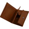 [Dom Teporna] Herren-Bifold-Geldbörse, Intelligentes Italienisches Leder, Weiches Echtes Leder, Mehrere Fächer, Klein, Kompakt, Schlank, Business, Dunkelbraun