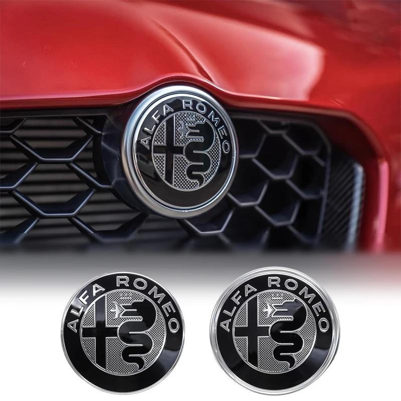 Naklejki Samochodowe Dla Alfa Romeo Alfa Romeo Gtam czarna plakietka, przednia i tylna plakietka, do Giulia Stelvio Tonale akcesoria zewnętrzne