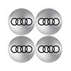 4PCS 65mm Automobile Hub Center Cover Sticker Is Suitable for Audi ABT A3A4A5Q2 Q7 RSTT Hub Aluminum Alloy Modification Sticker.