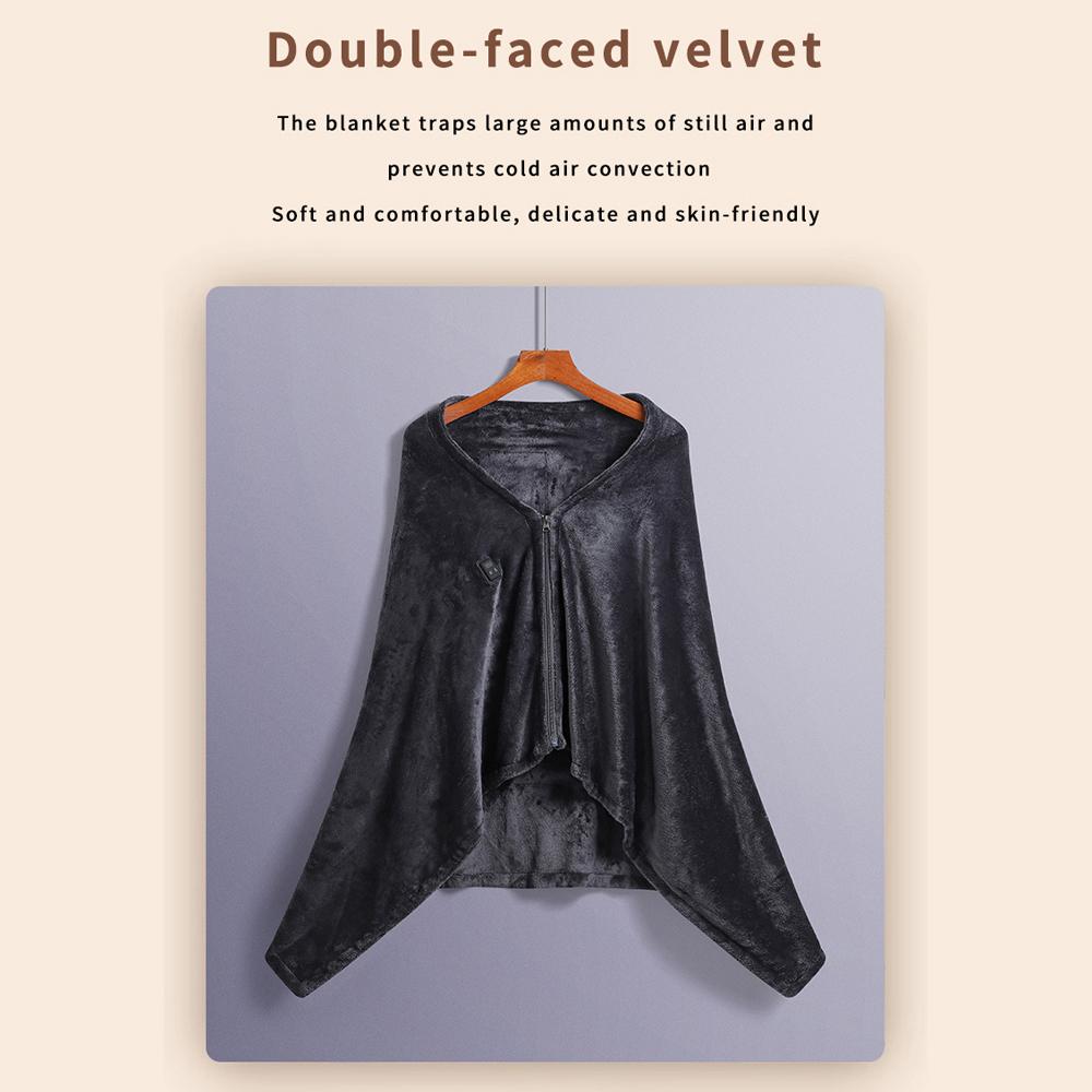 USB Electric Warm Heating Shawl Soft and Comfortable Blanket Winter Knees Body Warmer Home Office