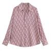TAOP&ZA Women's Geometric Print Long Sleeve Shirt (Spring/Summer)