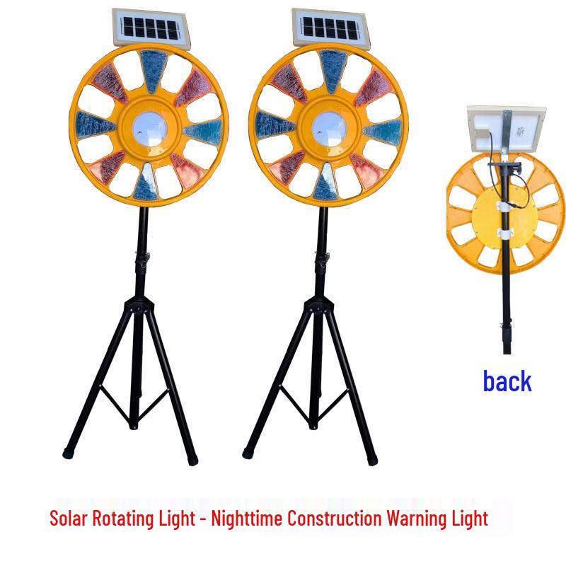 Solar-Powered Light-Controlled Red-Blue Traffic Warning Barrier Light Solar Rotating Light (Basic Version)