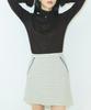Hocus Pocus Bulgaria Virgin Wool A-Line Tweed Skirt / Cream