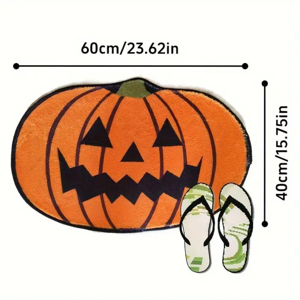 VIKAMA Halloween Pumpkin Rug Soft and Comfortable Bathroom Floor Mat Entrance Welcome Door Mat Festival Home Decoration