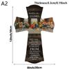 Pane di Vita Scena Ultima Cena Segno in Legno Croce Arte da Parete Placca Decorazione per la Casa Ciondolo Biglietto da Parete Scrittura Biblica da Appendere