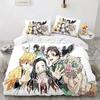 Demon Slayer Agatsuma Zenitsu Duvet Cover Set HD Comforter Cover for Boys Bedding Sets Bedclothes Bedroom Decor