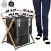 KADAX Cesto para la Ropa Negro de Madera Plegable Contenedor Grande Eco 39L
