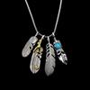Feather Necklace Men'S Hip Hop Titanium Steel Necklace Vintage Personality Tide Pendant Student Simple Sweater Chain Women