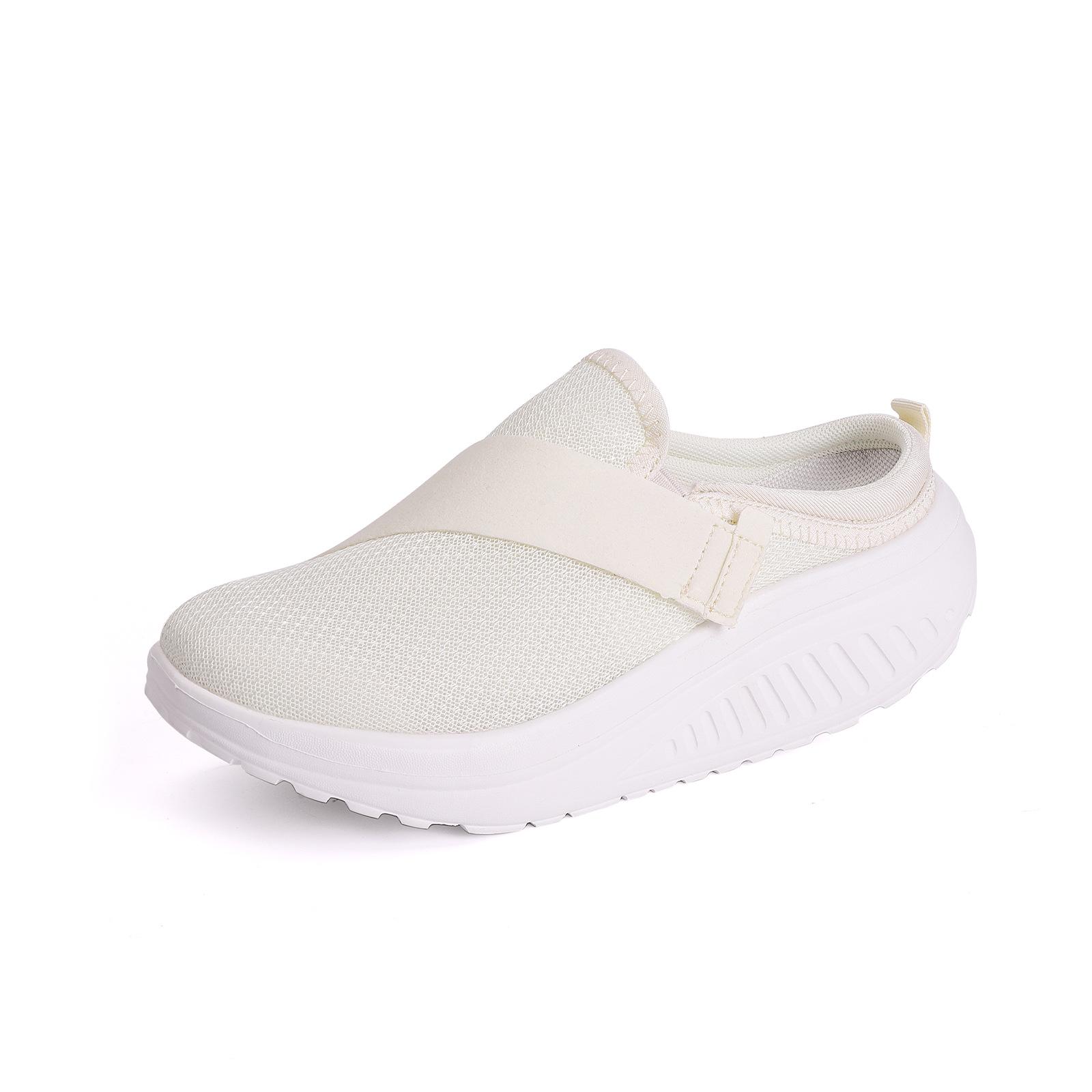 

2025 Women s Ultra-light Casual Half-open Breathable Spring/Autumn Sport Shoes, Plus Size Available 43 бежевый