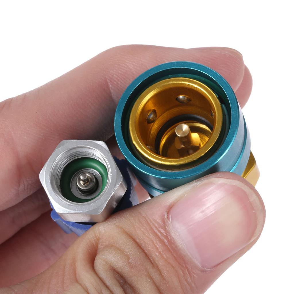 R1234yf to R134a Quick Coupler for Low Pressure R1234yf Gas Charge, 14mm 1/4" SAE