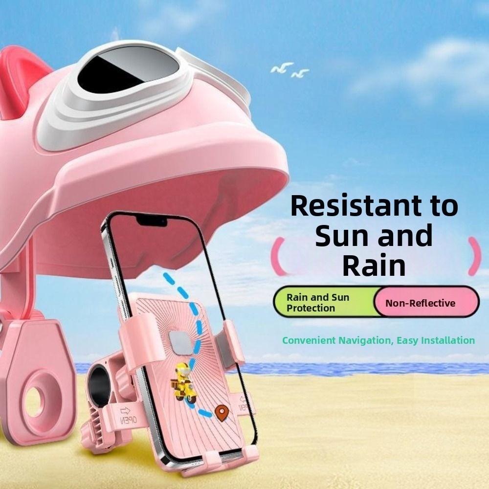 Waterproof Motorcycle Mobile Phone Holder With Sun Visor Electric Bicycle Phone Bracket  Sport Bike