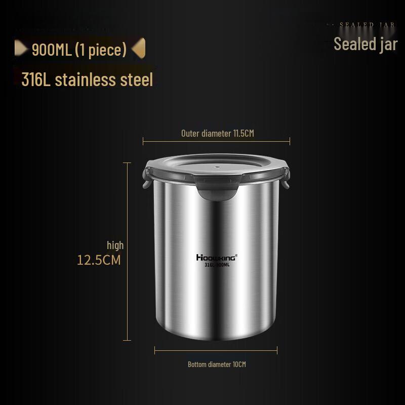 

LISM Круглий контейнер для зберігання їжі з нержавіючої сталі 316