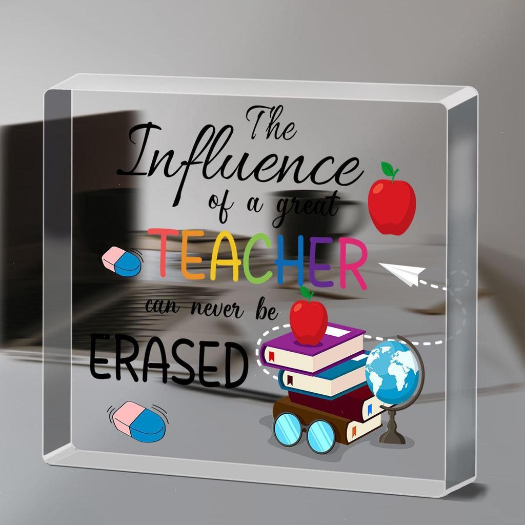 Ornament - Apple Design, The Influence of A Great Teacher Can Never Be Erased - Graduation Season Gift for Teachers, Colleagues, Friends, Nurseries,