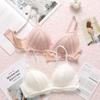Underwear Women's No Rims Breastfeeding Adjustable Top-up Lace Bra Girl's Bra Thin Big Breasts Small Thin Bra Thin and Breathable