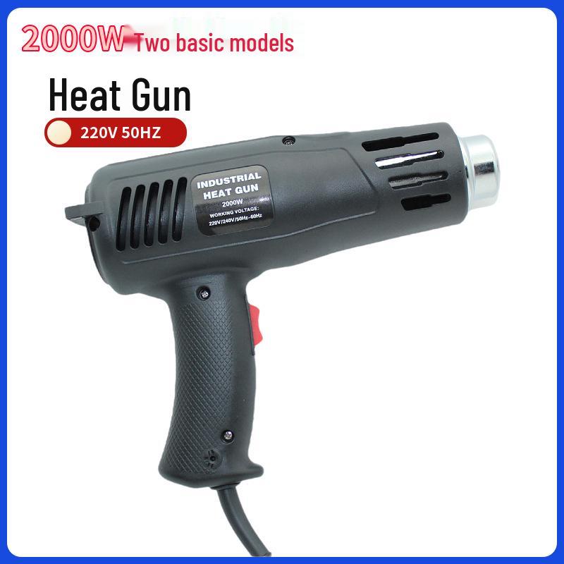 Dual Voltage High-Power Heat Gun: 110V US & 220V EU Handheld for Drying, Film Baking, and Heat Shrink Applications