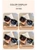Women's Retro Square Polarized Sunglasses, Anti-UV, Large Frame for Fashion and Driving