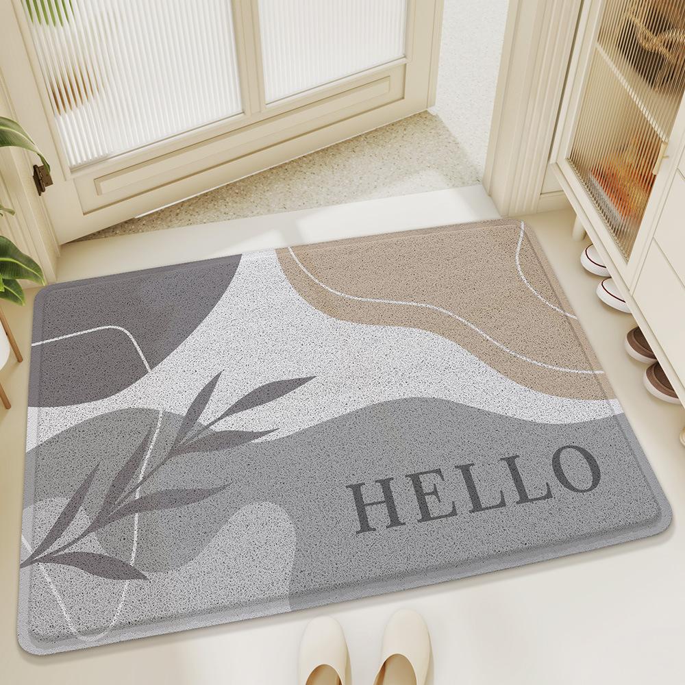 

Современный простой коврик для входной двери, грязный вход, крыльцо, нескользящий коврик, шелковое кольцо, коврик для удаления пыли и песка 45*75cm