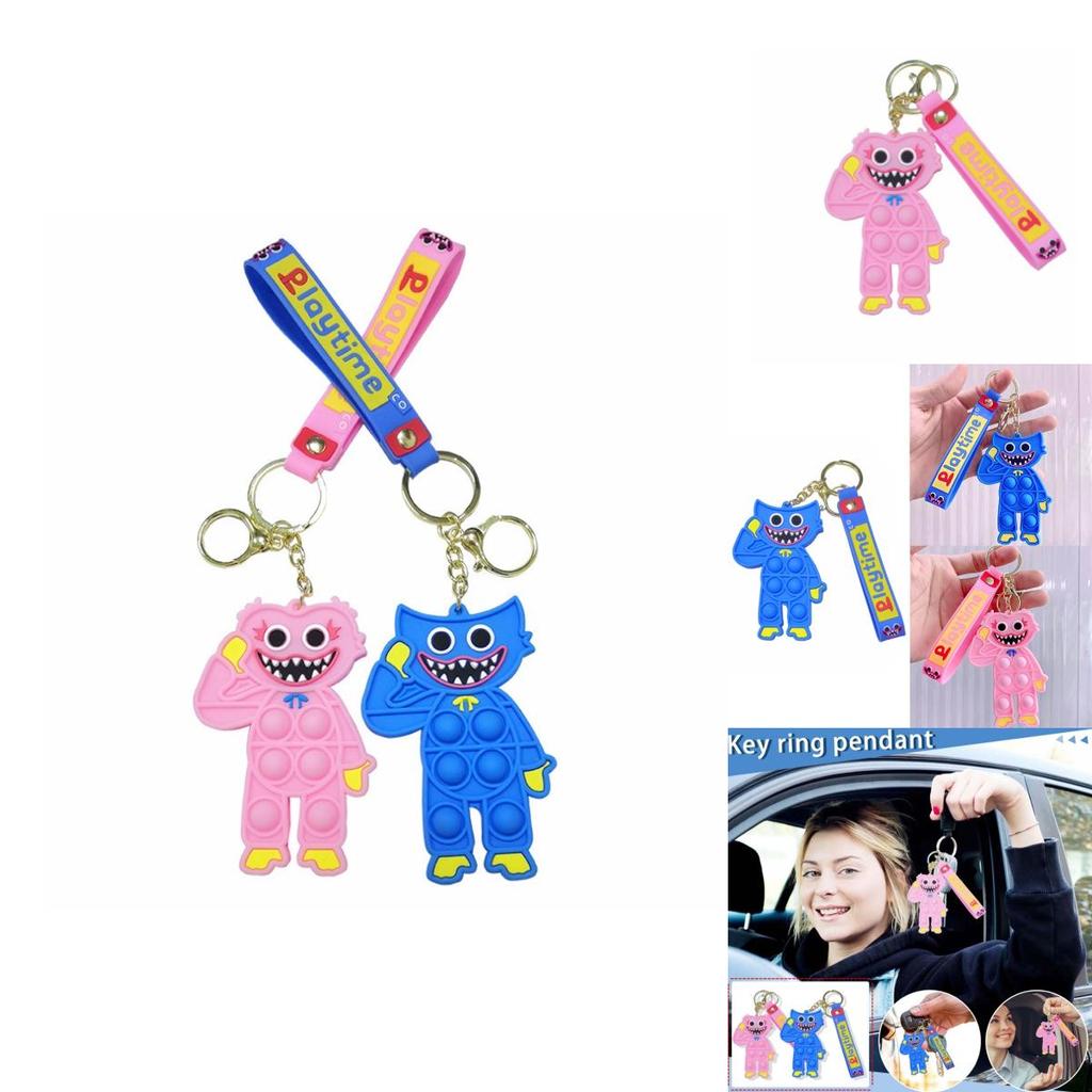 Poppy Playtime Huggy Wuggy Figurky Silikonový Klíčenka Přívěsek Hračka na Uvolnění Stresu