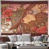 Bohemian Tapestry Wall Hanging Vintage Floral Art Aesthetic Room Decor Nature Inspired Wall Art Bedroom Dorm Decor Hippie Wall H