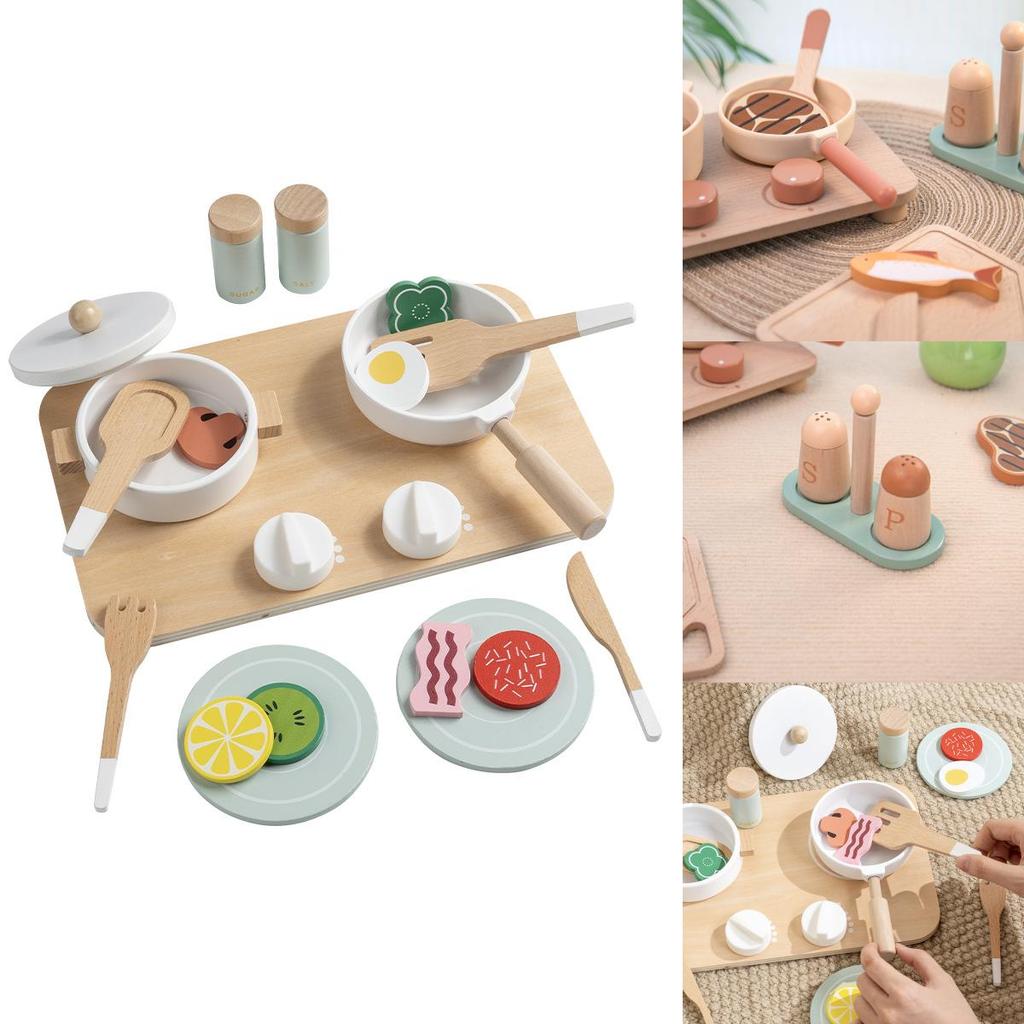 Wooden Simulation Cooking Utensils, Pots, And Children Toy Sets For Sensory And Cognitive Growth