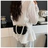 New Lace Flower Evening Bag Pearl Chain Clip Shell Bag Women Crossbody Bag
