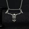 Hip Hop Skull Head Pendent Zinc Zinc Alloy Clavicle Chain Retro Men Necklace  Women