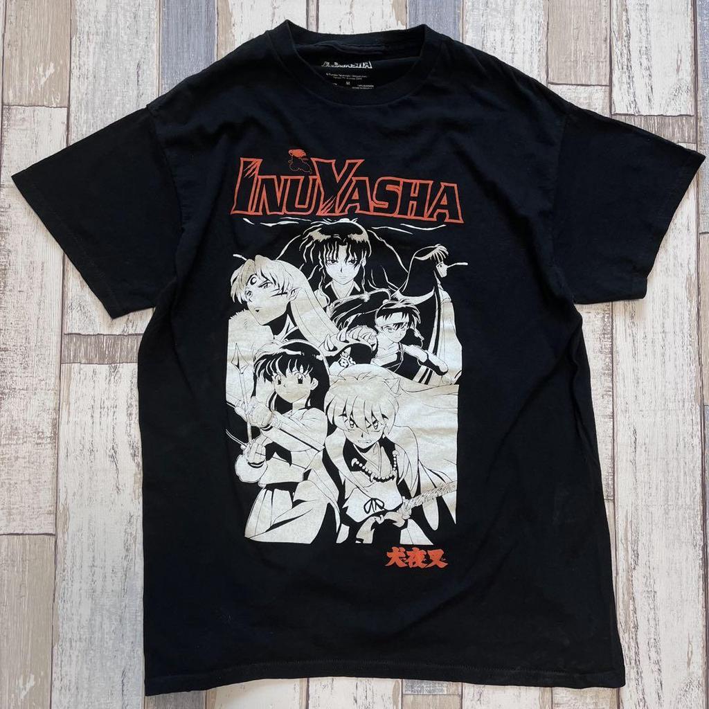 [USED] Official Inuyasha Anime T-shirt, Black, Size M, Featuring Aimyon