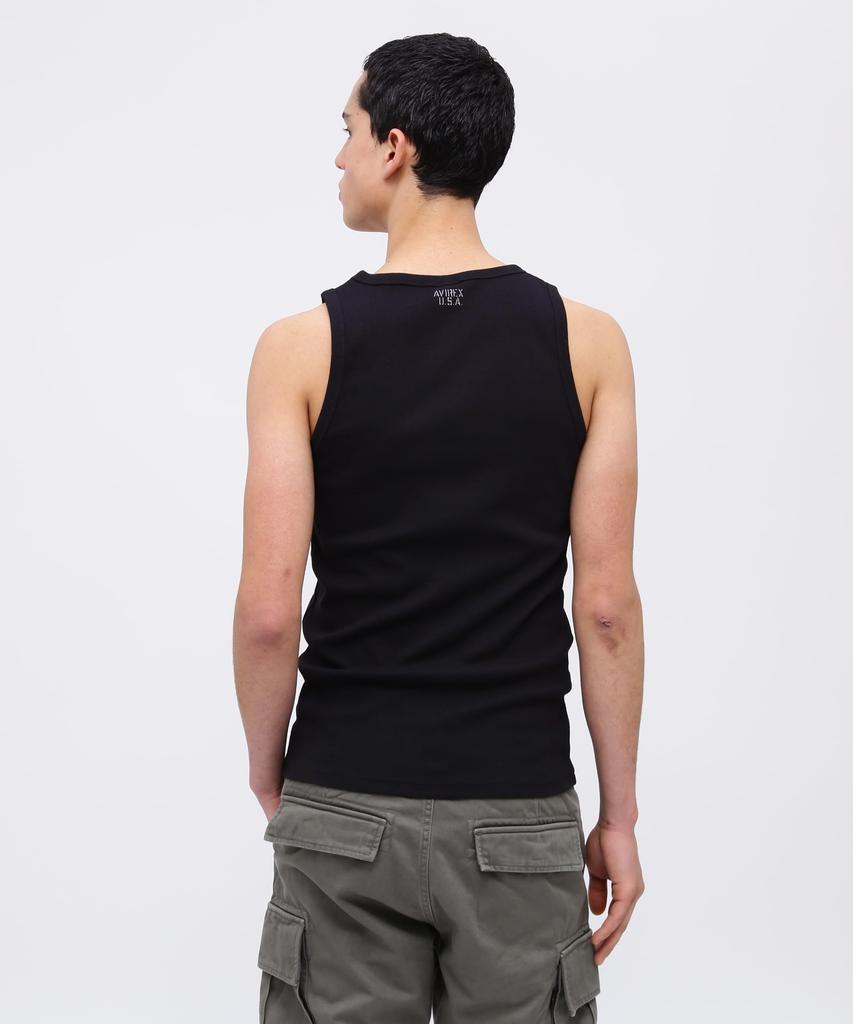 Avirex Official Tank Top Daily Rib Tank Top 009 Black (Antibacterial, Anti-odor) 6143507, XL,