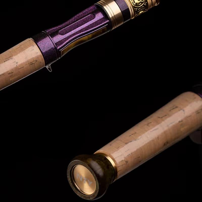 Casting Drehbare Angelrute Tragbar 4 Abschnitte Ultraweich Mikro-Objekt 1,4 Meter Langsam-einstellbar Auswurf Pferdemaulrute Gerader Pistolengriff Köder