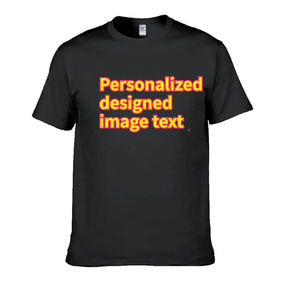 Custom Tshirt Print Professional Your Own Text Photo Male Personalized Premium Gifts shirt EU Size Cotton Men Women T Shirt