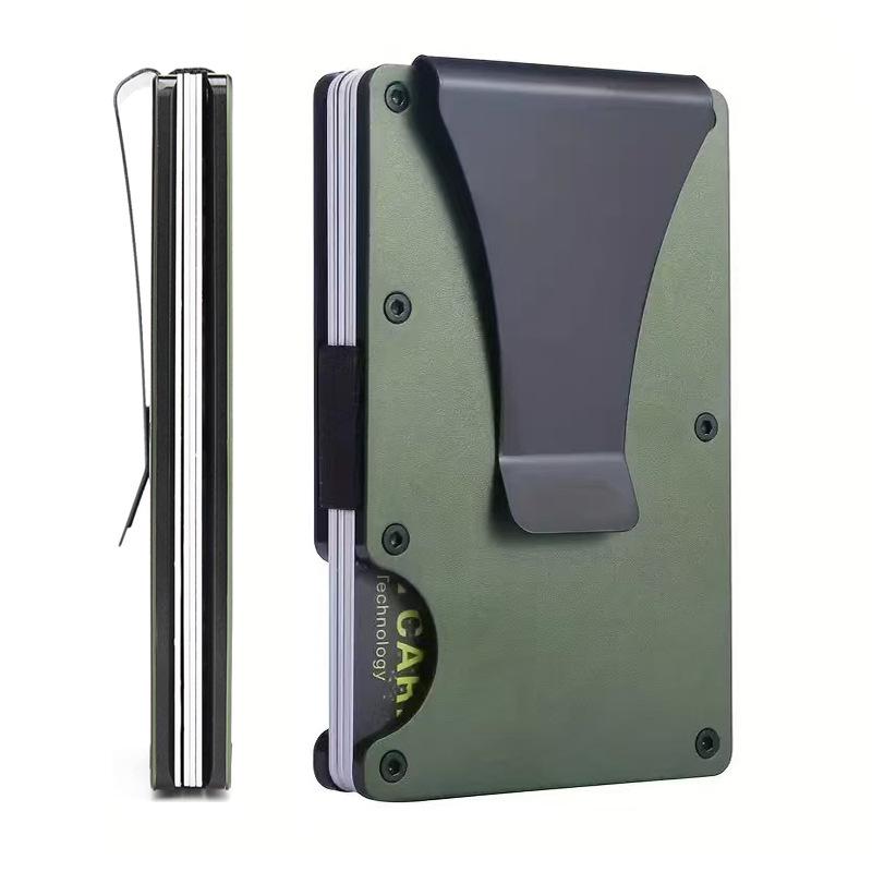 Aluminum Alloy RFID Anti-Theft Ultra-Thin Metal Card Holder Wallet for Men