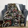 1pc Colorful Sketch Pattern Blanket Warm, Cozy, And Soft, Suitable for Sofas, Beds, Cars, And Office Use.Perfect for Camping And Travel, Making It a G