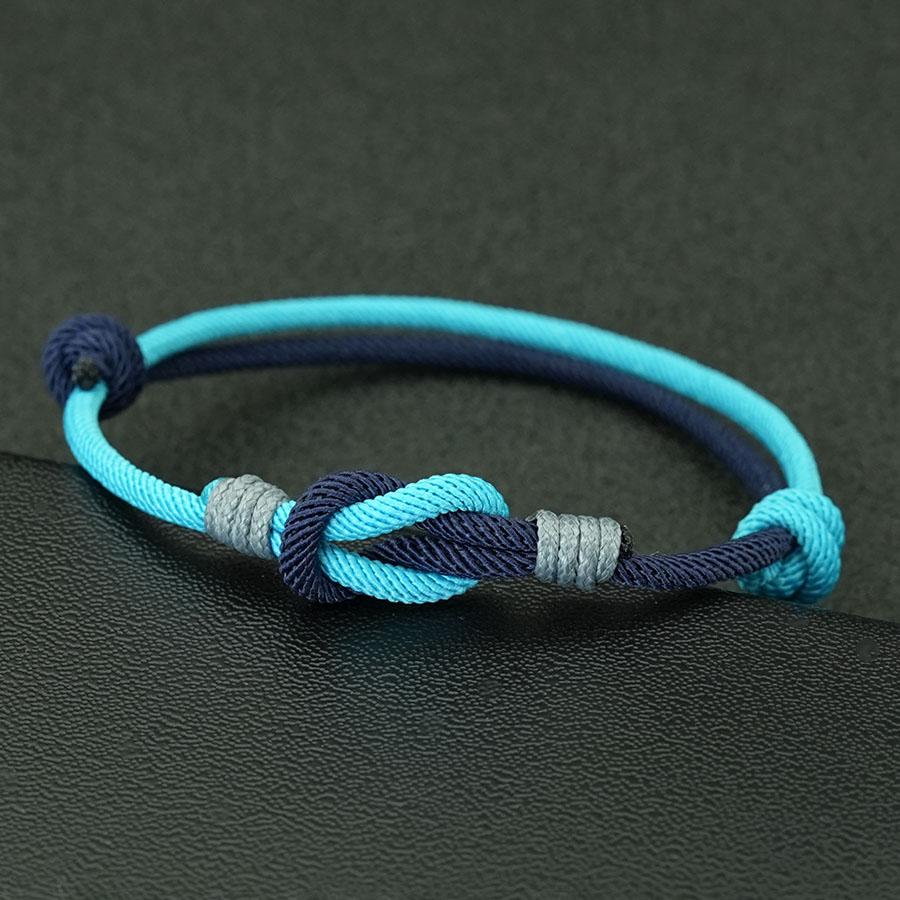 Handmade Nautical Knot Rope Bracelet Adjustable Color Block Couple Braclet For Men Women Boho Friendship Jewelry Gift Versatile