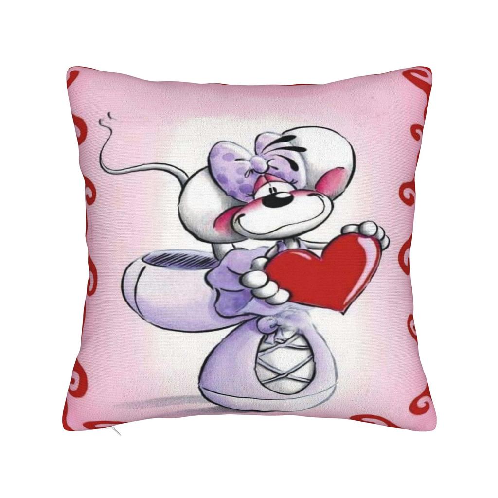 Cartoon D-Diddl Pillowcases  Vintage Pillow Case For Living Room Chair Soft Pillow Cover