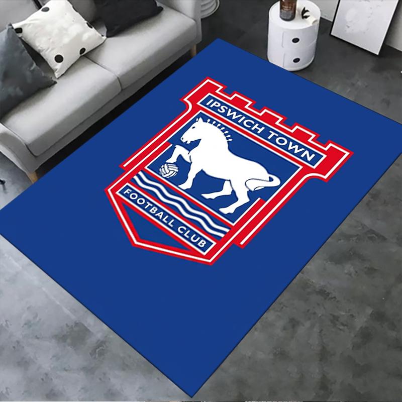 Ipswich Town FC Teppich für Wohnzimmer Schlafzimmer Zuhause Sofadekoration, Kinder Spielteppich rutschfest