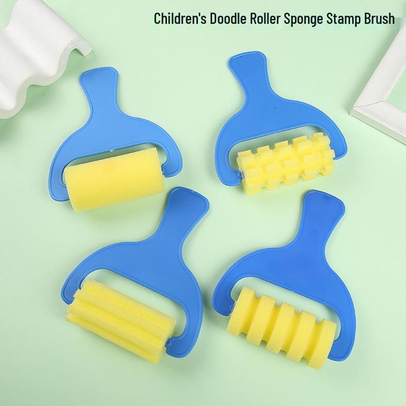 Children's Painting Tools: Sponge Roller, Stamps, and Brushes for Graffiti and Pigment Art