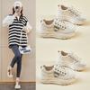 Spring thick-soled heightening dad shoes women's color matching niche sports board shoes student versatile casual single shoes