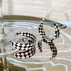 Orecchini Vintage Esagerati Cerchio Grande Bianco e Nero Cerchi in Acrilico per Donna Gioielli Accessori Moda Coreana Regalo