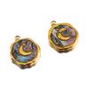 2pcs Stainless Steel Gold Plated Enamel Flower Rose Heart Moon Bracelet Charm for DIY Necklace Earring Component Jewelry Making